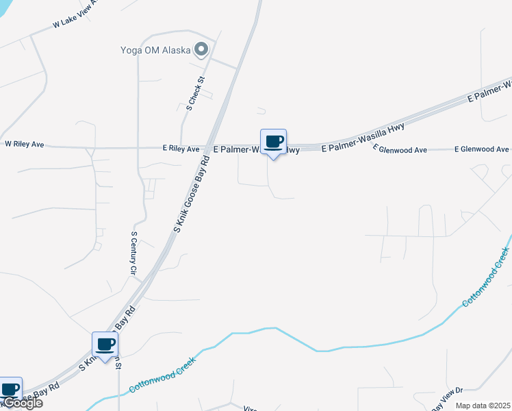 map of restaurants, bars, coffee shops, grocery stores, and more near 360 East Palmer-Wasilla Highway in Wasilla