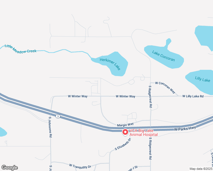 map of restaurants, bars, coffee shops, grocery stores, and more near 9845 Herkimer Drive in Wasilla