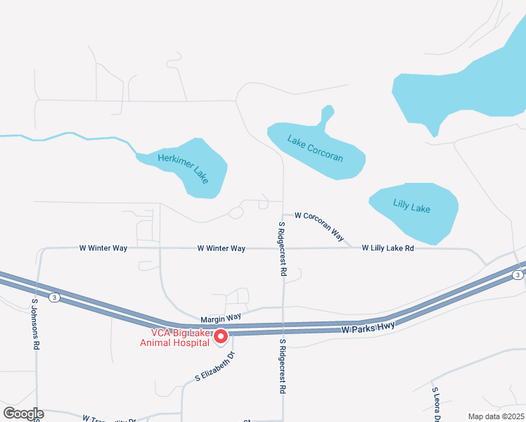 map of restaurants, bars, coffee shops, grocery stores, and more near 9621 Herkimer Drive in Wasilla