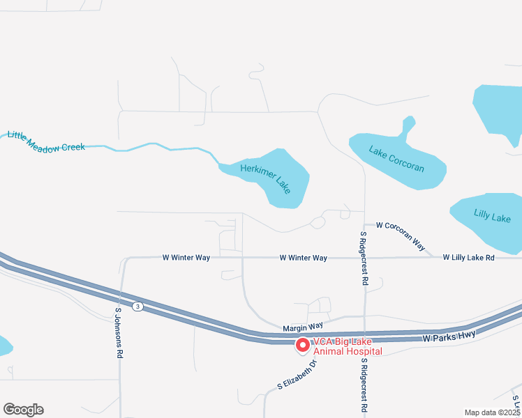 map of restaurants, bars, coffee shops, grocery stores, and more near 9845 Herkimer Drive in Wasilla