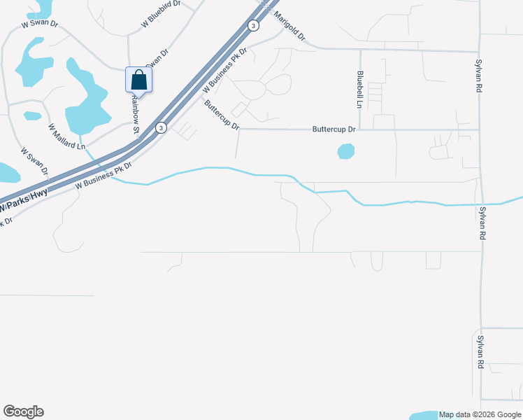 map of restaurants, bars, coffee shops, grocery stores, and more near 7769 West Sun Ridge Circle in Wasilla