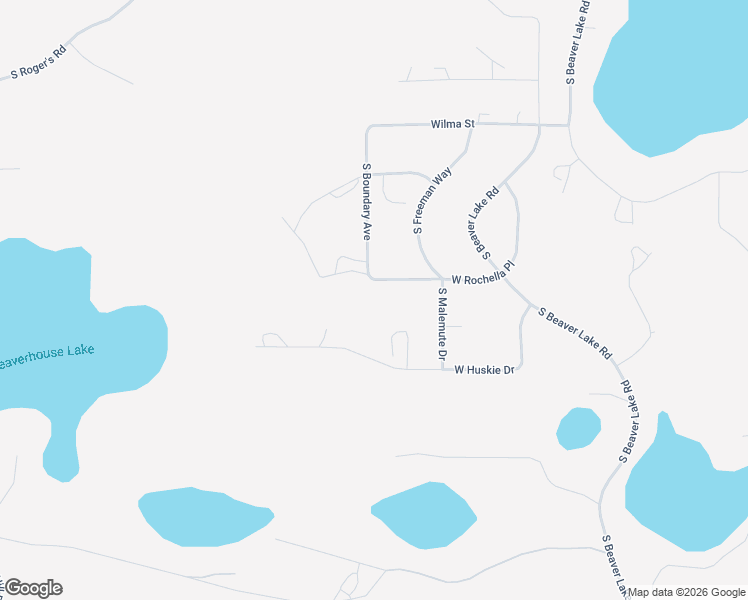 map of restaurants, bars, coffee shops, grocery stores, and more near 15993 West Huskie Drive in Wasilla