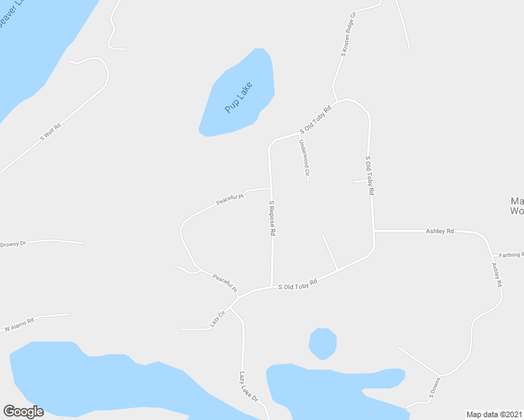 map of restaurants, bars, coffee shops, grocery stores, and more near 596 South Repose Road in Wasilla