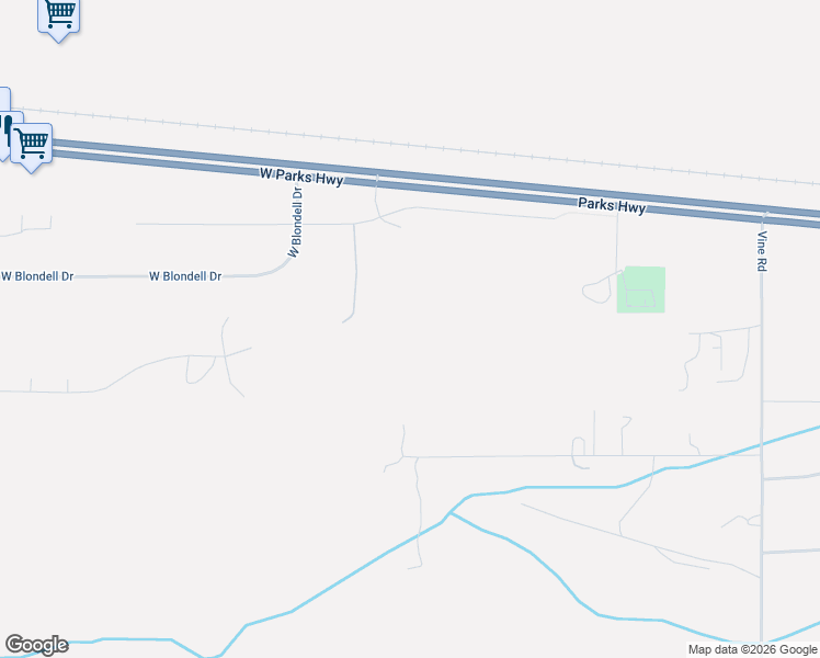map of restaurants, bars, coffee shops, grocery stores, and more near 6600 West Parks Highway in Wasilla
