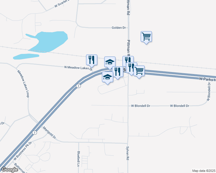 map of restaurants, bars, coffee shops, grocery stores, and more near 7362 West Parks Highway in Wasilla