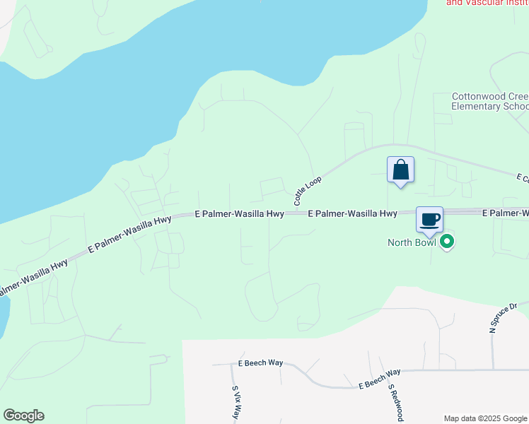 map of restaurants, bars, coffee shops, grocery stores, and more near in Wasilla