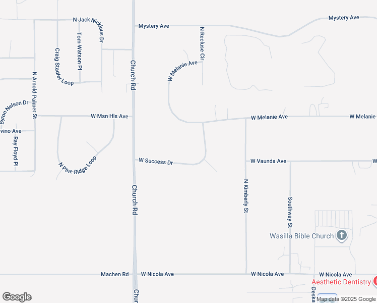map of restaurants, bars, coffee shops, grocery stores, and more near 2300 West Success Drive in Wasilla