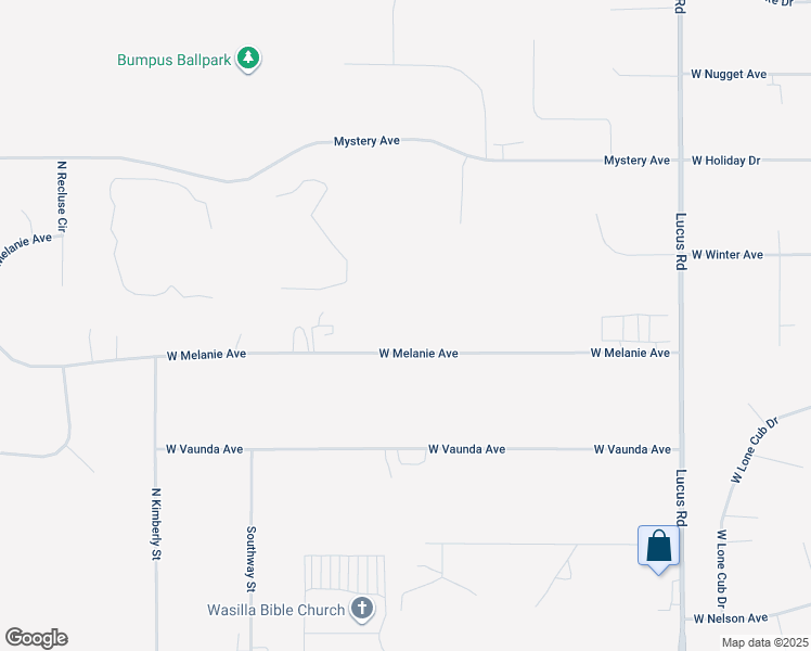 map of restaurants, bars, coffee shops, grocery stores, and more near 1601 West Melanie Avenue in Wasilla