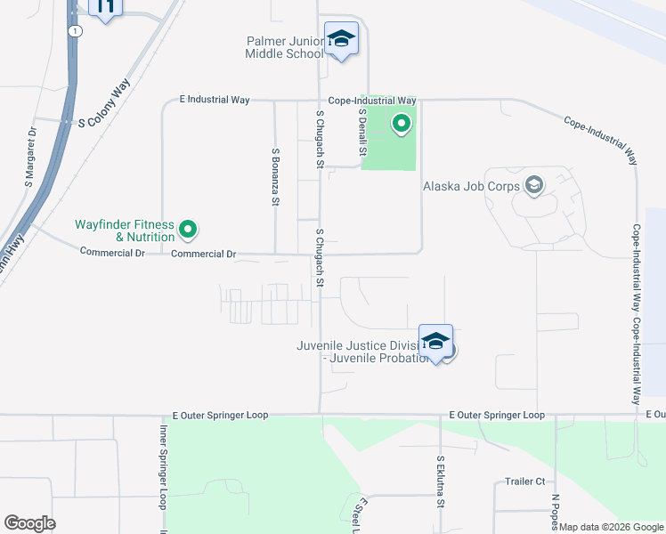map of restaurants, bars, coffee shops, grocery stores, and more near 315 East Melissa Rose Circle in Palmer