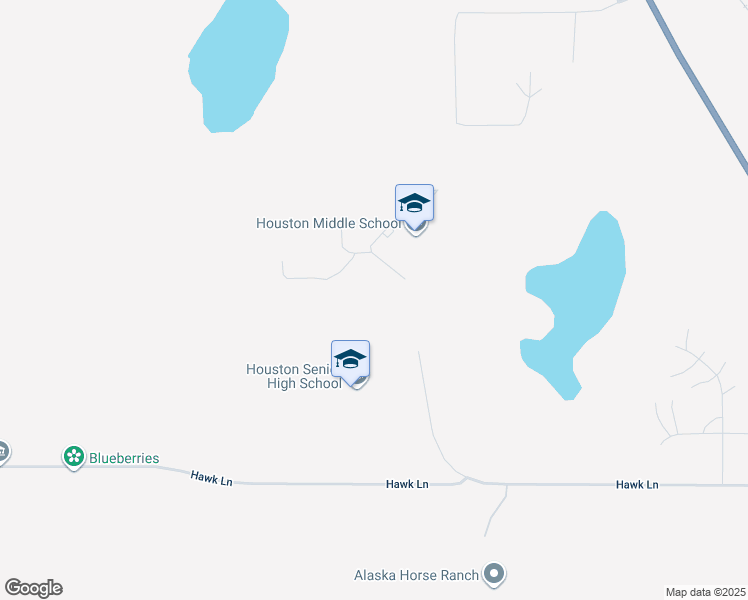 map of restaurants, bars, coffee shops, grocery stores, and more near 12801 Hawk Lane in Wasilla