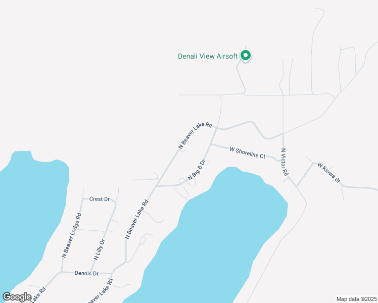 map of restaurants, bars, coffee shops, grocery stores, and more near 1307 North Beaver Lake Road in Wasilla