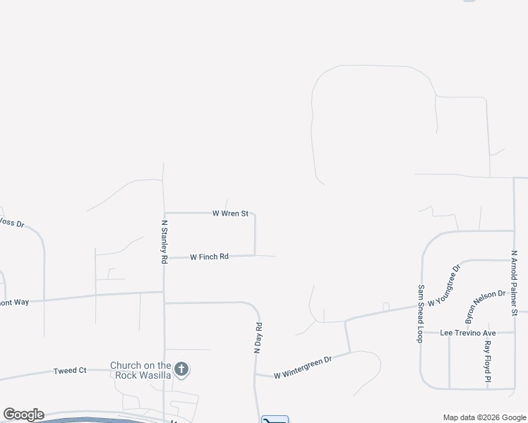 map of restaurants, bars, coffee shops, grocery stores, and more near 3371 West Wren Street in Wasilla