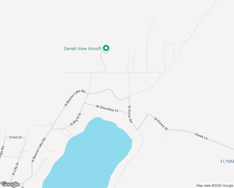 map of restaurants, bars, coffee shops, grocery stores, and more near 1598 North Beaver Lake Road in Wasilla