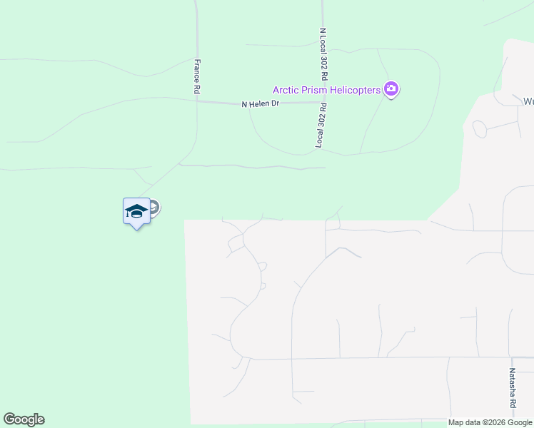 map of restaurants, bars, coffee shops, grocery stores, and more near 1055 North Helen Drive in Palmer