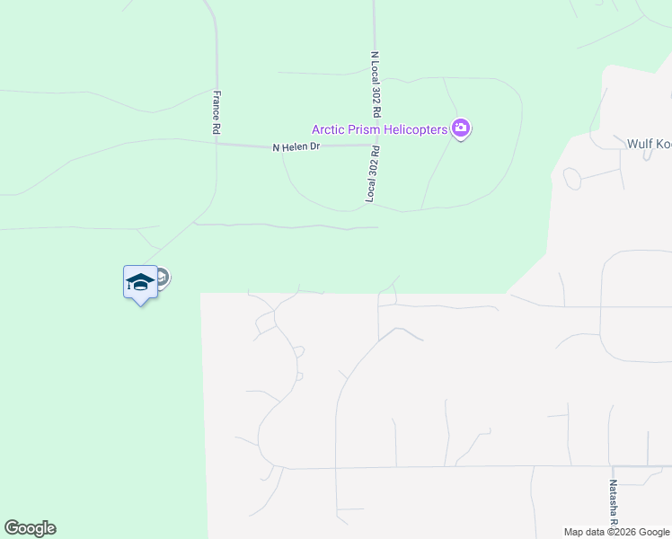 map of restaurants, bars, coffee shops, grocery stores, and more near 1055 North Helen Drive in Palmer