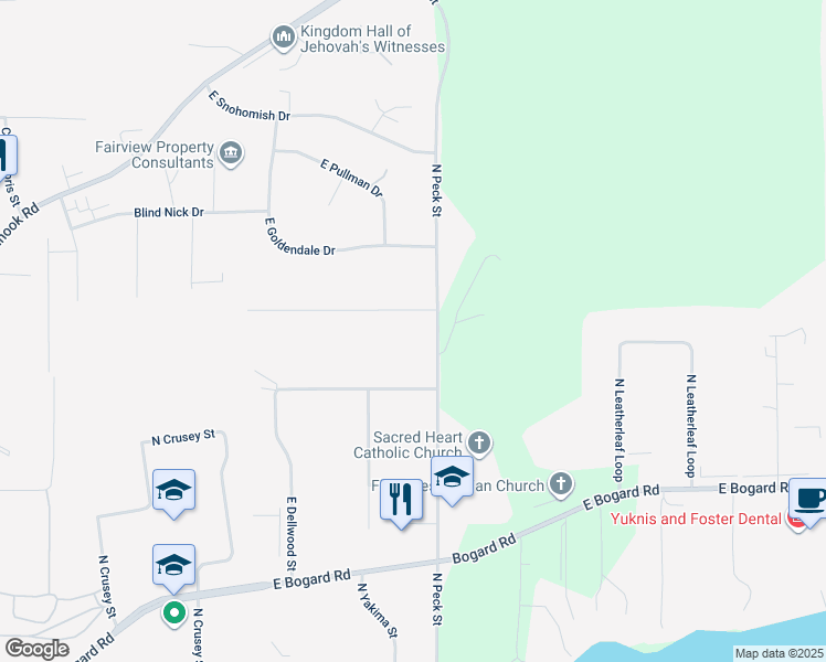 map of restaurants, bars, coffee shops, grocery stores, and more near 1160 East Snow Hill Avenue in Wasilla