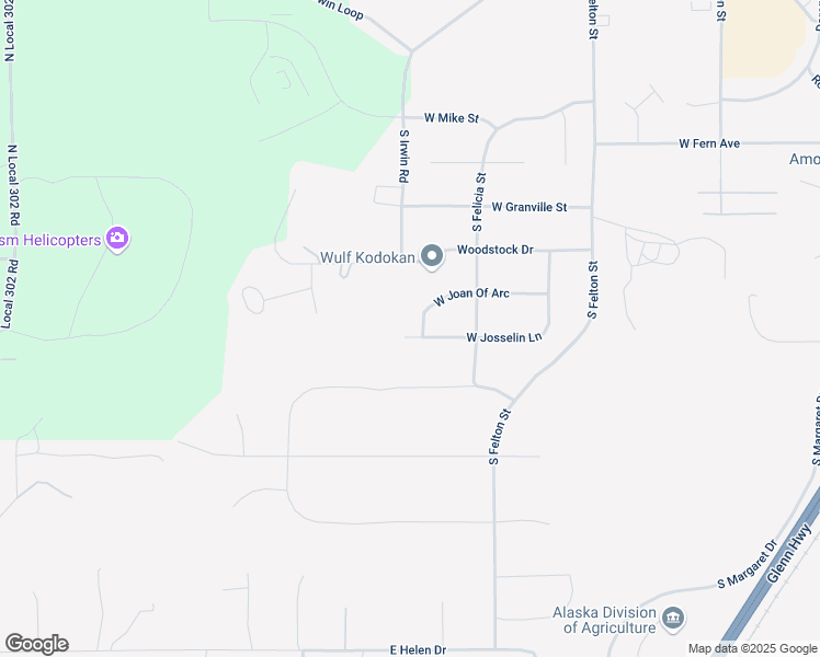 map of restaurants, bars, coffee shops, grocery stores, and more near 1265 West Joan Of Arc in Palmer
