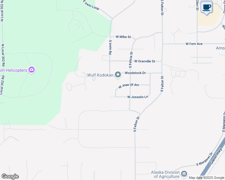 map of restaurants, bars, coffee shops, grocery stores, and more near 1265 West Joan Of Arc in Palmer