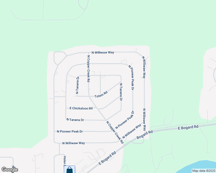 map of restaurants, bars, coffee shops, grocery stores, and more near 2100 Totem Road in Wasilla