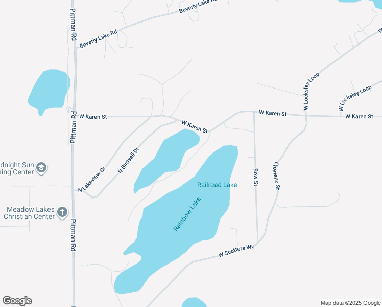 map of restaurants, bars, coffee shops, grocery stores, and more near 1641 North Basie Point Circle in Wasilla