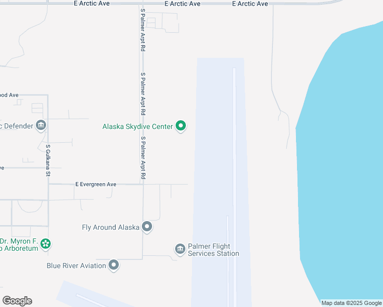 map of restaurants, bars, coffee shops, grocery stores, and more near 901 South Airport Road in Palmer