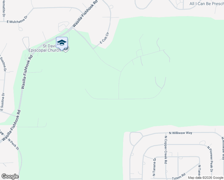 map of restaurants, bars, coffee shops, grocery stores, and more near 2004 North Saddle Horse Drive in Wasilla