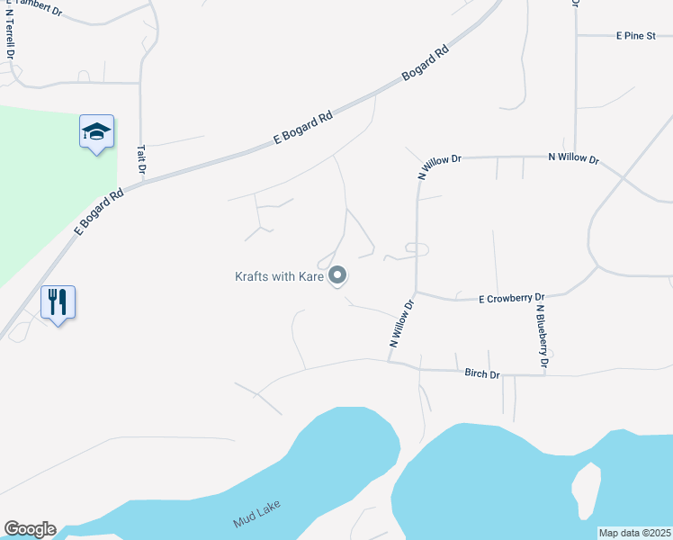 map of restaurants, bars, coffee shops, grocery stores, and more near 2150 Biltmore Court in Wasilla