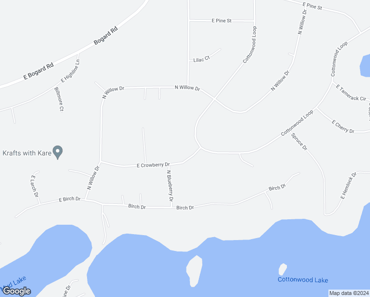 map of restaurants, bars, coffee shops, grocery stores, and more near 2194 Cottonwood Loop in Wasilla