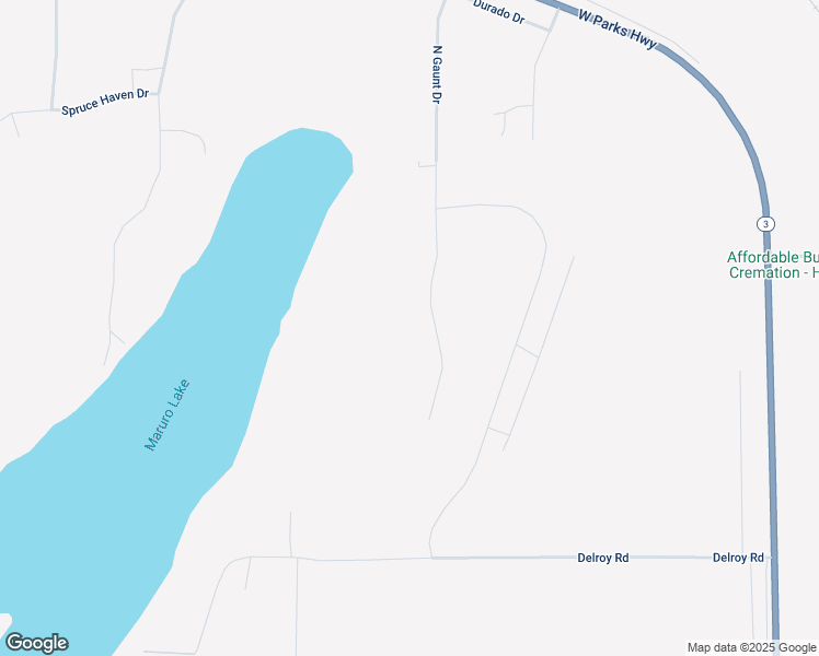 map of restaurants, bars, coffee shops, grocery stores, and more near 2126 North Skye Circle in Wasilla