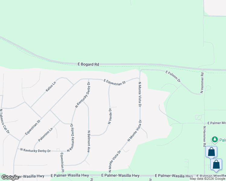 map of restaurants, bars, coffee shops, grocery stores, and more near 2373 Verde Drive in Palmer