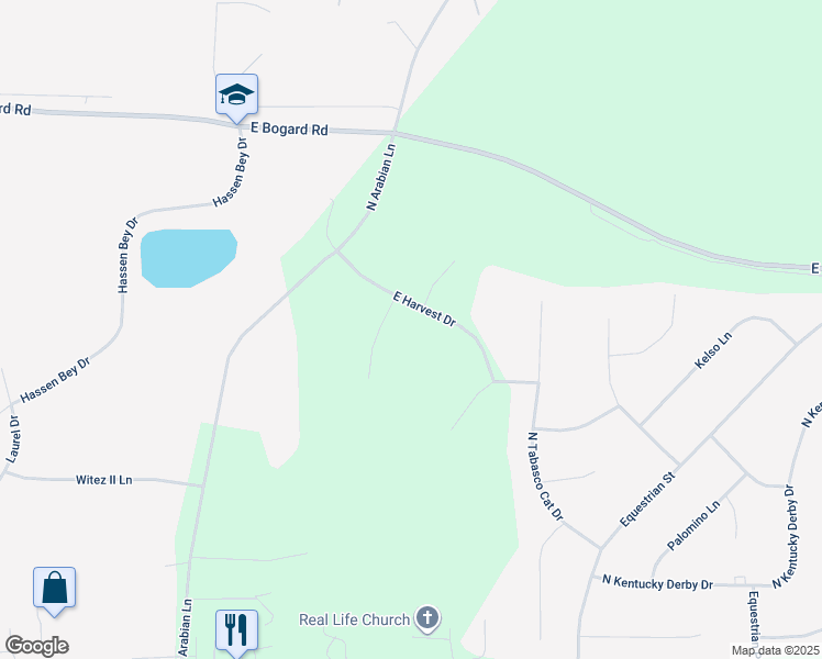 map of restaurants, bars, coffee shops, grocery stores, and more near 2351 North Love Drive in Palmer