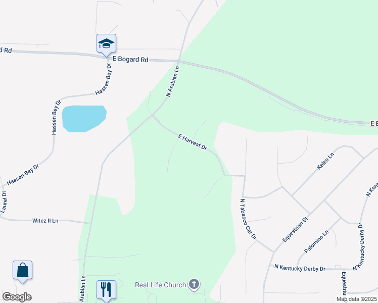 map of restaurants, bars, coffee shops, grocery stores, and more near 2351 North Love Drive in Palmer