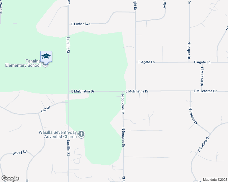 map of restaurants, bars, coffee shops, grocery stores, and more near 2350 North Douglas Drive in Wasilla