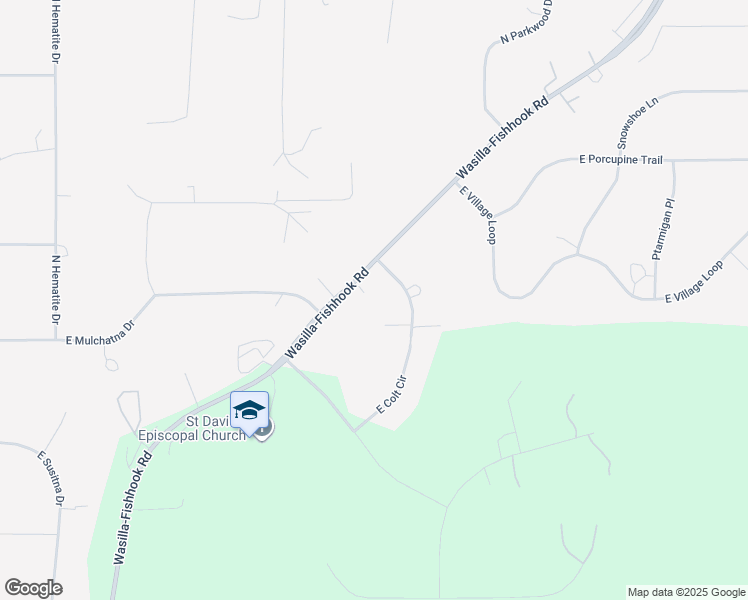 map of restaurants, bars, coffee shops, grocery stores, and more near 2530 North Via Tranquilla Drive in Wasilla