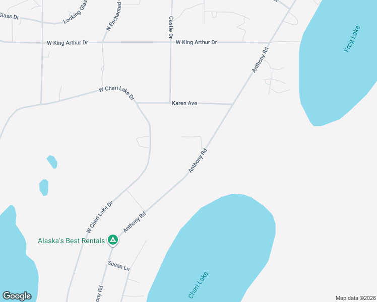map of restaurants, bars, coffee shops, grocery stores, and more near 2750 Anthony Road in Wasilla