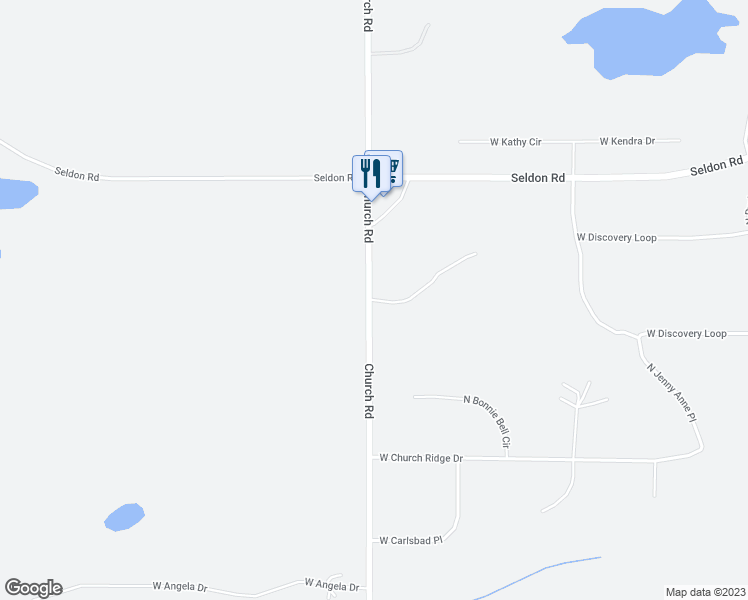map of restaurants, bars, coffee shops, grocery stores, and more near 2935 Church Road in Wasilla
