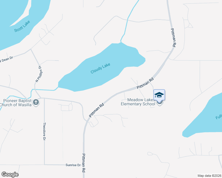 map of restaurants, bars, coffee shops, grocery stores, and more near 1668 Pittman Road in Wasilla