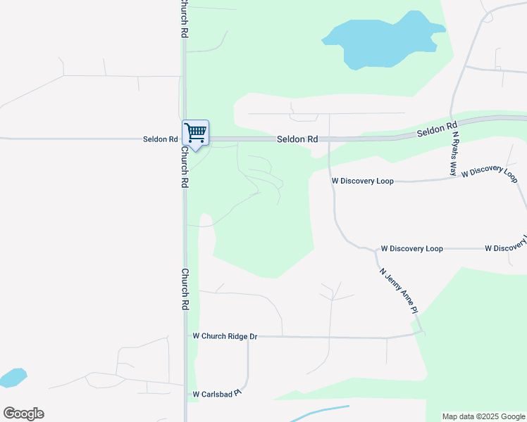 map of restaurants, bars, coffee shops, grocery stores, and more near 2935 North Church Road in Wasilla
