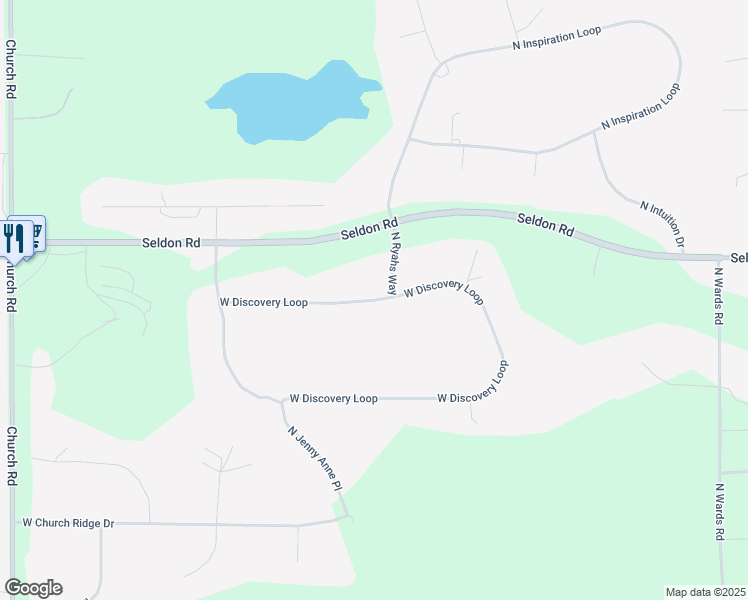 map of restaurants, bars, coffee shops, grocery stores, and more near 3351 West Discovery Loop in Wasilla