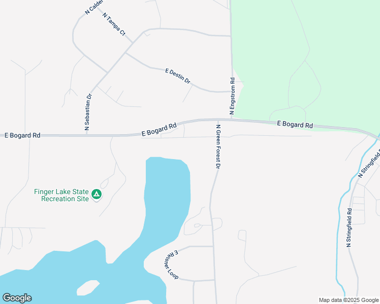 map of restaurants, bars, coffee shops, grocery stores, and more near 7600 East Bogard Road in Palmer