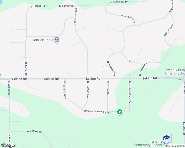 map of restaurants, bars, coffee shops, grocery stores, and more near 601 Seldon Road in Wasilla