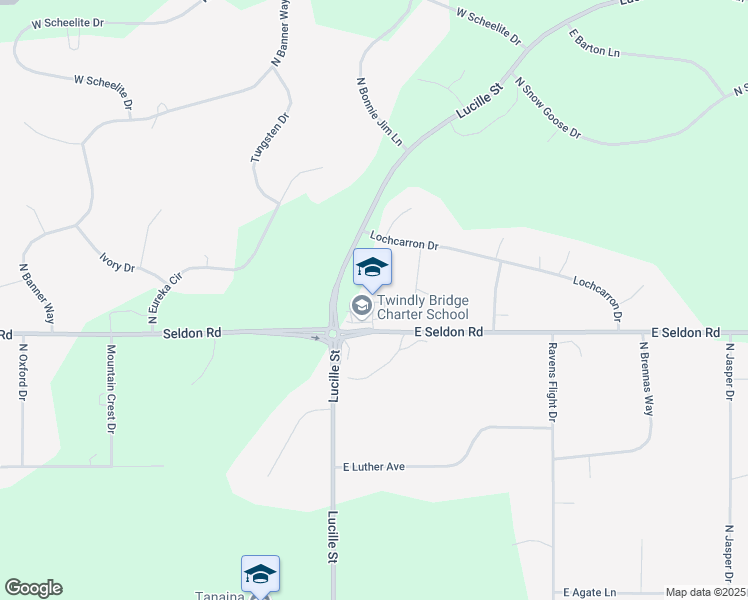 map of restaurants, bars, coffee shops, grocery stores, and more near 141 East Seldon Road in Wasilla