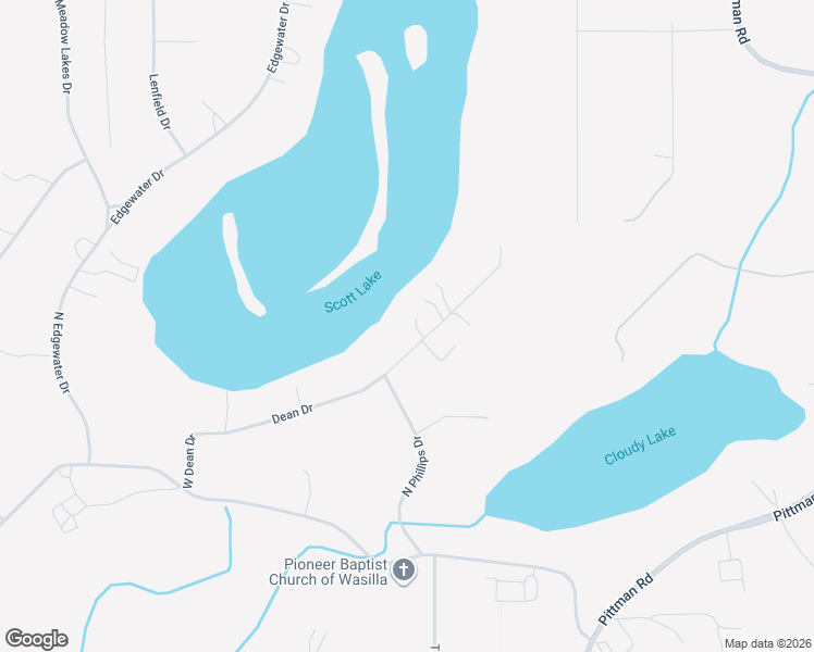 map of restaurants, bars, coffee shops, grocery stores, and more near 7455 West Dean Drive in Wasilla