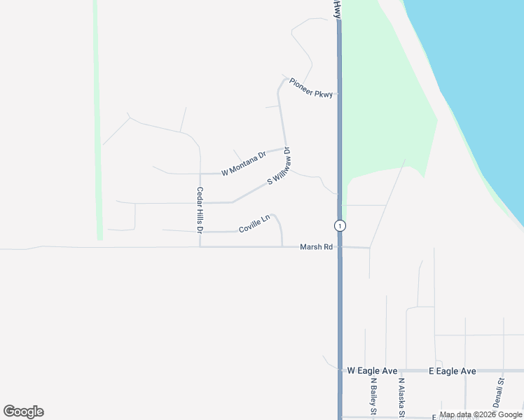 map of restaurants, bars, coffee shops, grocery stores, and more near 1050 Coville Lane in Palmer