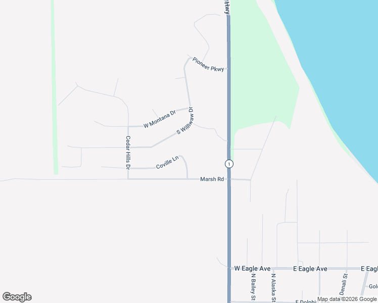 map of restaurants, bars, coffee shops, grocery stores, and more near 1050 Coville Lane in Palmer