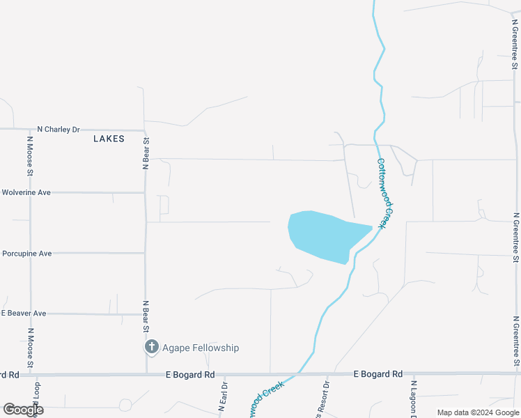 map of restaurants, bars, coffee shops, grocery stores, and more near 6261 East Chinook Avenue in Wasilla