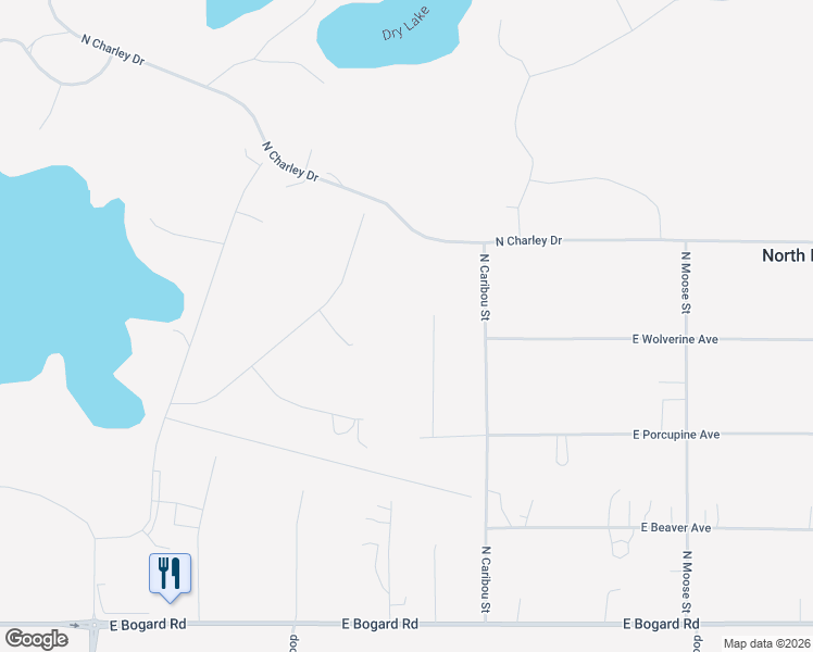 map of restaurants, bars, coffee shops, grocery stores, and more near 3650 North Charley Drive in Wasilla