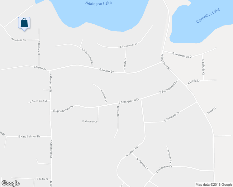 map of restaurants, bars, coffee shops, grocery stores, and more near 7255 Springwood Drive in Wasilla