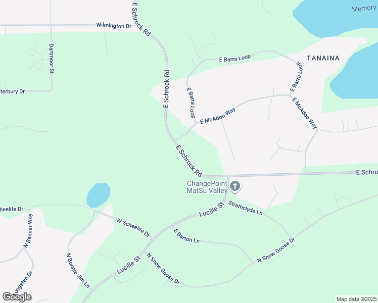 map of restaurants, bars, coffee shops, grocery stores, and more near 460 East McAdoo Way in Wasilla
