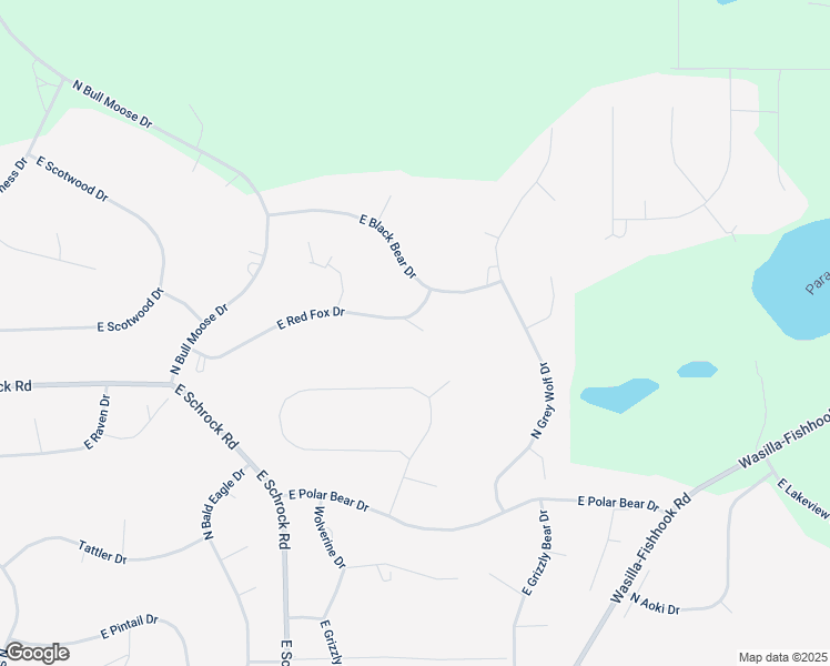 map of restaurants, bars, coffee shops, grocery stores, and more near 2060 East Caribou Loop in Wasilla